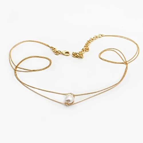 Collana a doppio strato perle d'acqua dolce